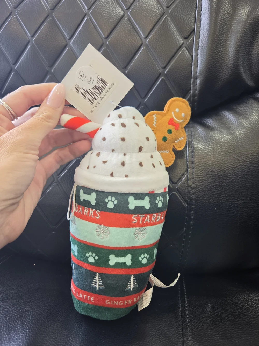 Holiday Gingerbread Puppy Latte Plush Toy